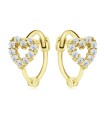 Heart Silver Huggies Earring HO-2683